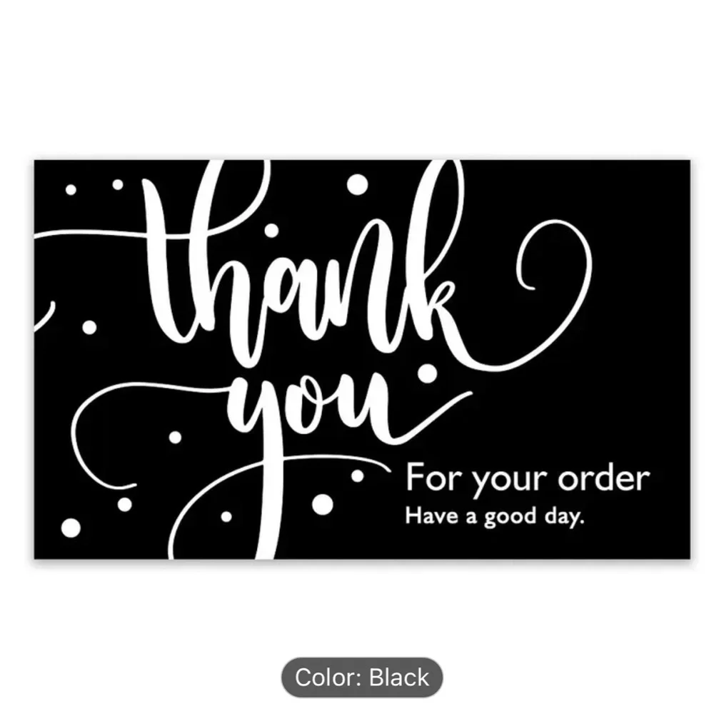 Black Thank You Cards